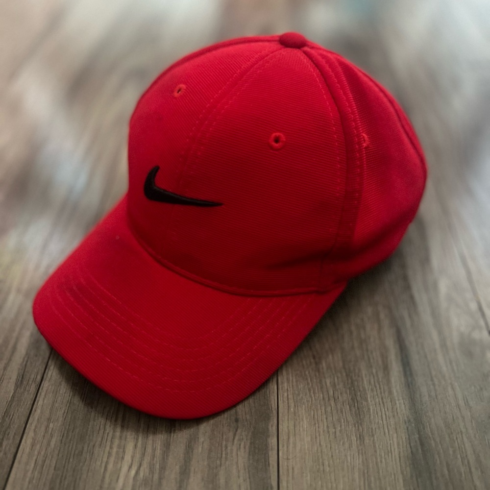 Nike Red and Black Cap